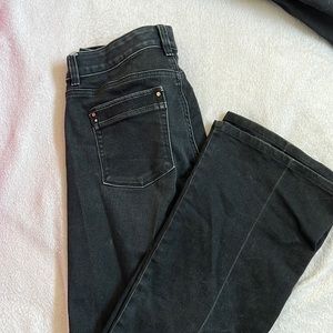 black low rise jeans